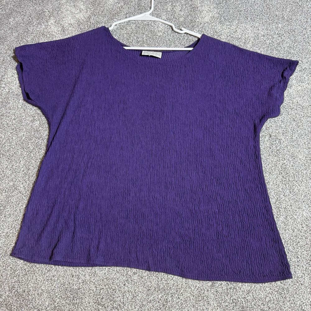 Vintage 90s Jessica Michelle Top Women 20W Plus Size Crinkled Lagenlook Boho USA